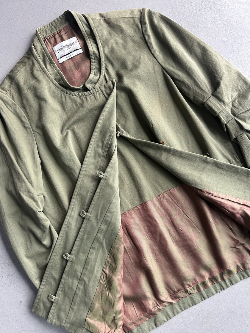 YVES SAINT LAURENT BY STEFANO PILATI - F/W 2006 COLLARLESS JACKET WITH CURVED SLEEVES