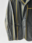 JAPANESE LABEL - 1990s COATED COTTON STRIPED BLAZER