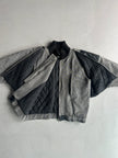 ITALIAN LABEL 1980s 2 IN 1 BOXY FIT DENIM BOMBER JACKET GILET