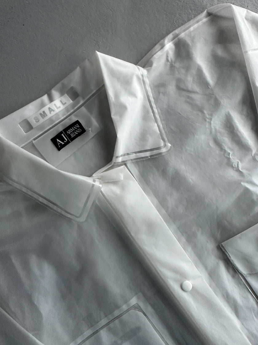 ARMANI JEANS - 2000s SAMPLE SEMI TRANSLUCENT SHACKET