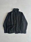 ISSEY MIYAKE - 1990s FUNNEL NECK BUTTONED PLEATED BLOUSE