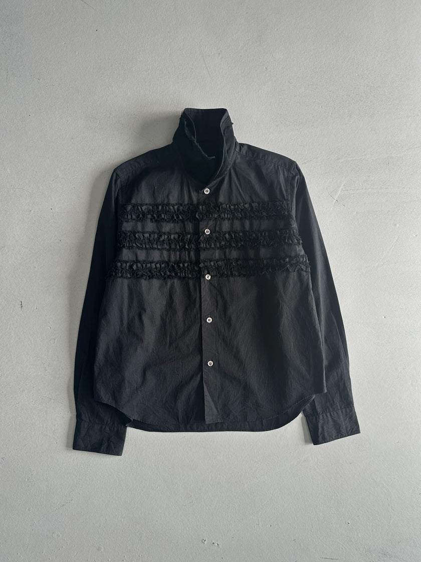 COMME DES GARÇONS TRICOT - 2000s RUFFLE DETAILS AT FRONT SHIRT