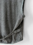 BYBLOS - 1980s RIBBED V NECK BUTTONED VEST TOP GILET