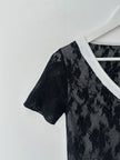 ITALIAN LABEL - 1990s LAYERED FRONT LACE T-SHIRT