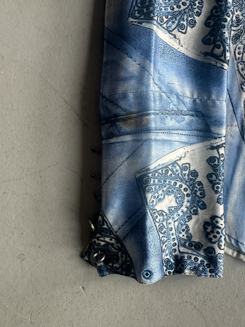 JEAN PAUL GAULTIER - S/S 2003 MATADOR ROSARY BIJOU METAL CHARM LONG SLEEVE SHIRT