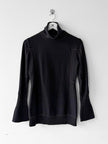 MARITHÉ + FRANÇOIS GIRBAUD - 2000s LONG SLEEVE KNIT TOP WITH STITCHING DETAILS