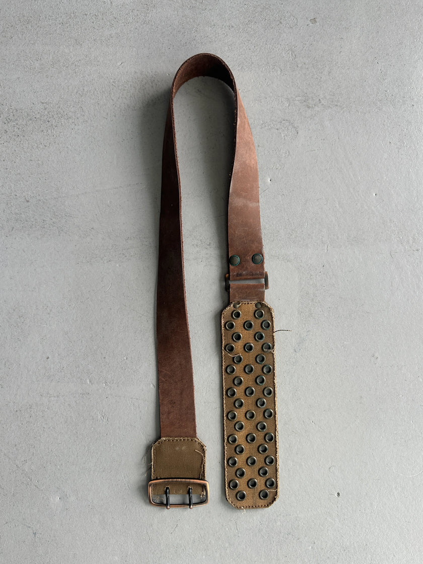 DIESEL - early 2000s LEATHER AND CANVAS BELT
