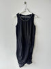 COP COPINE - 2000s ASYMMETRIC SATIN DRESS WITH CHAIN NECKLINE
