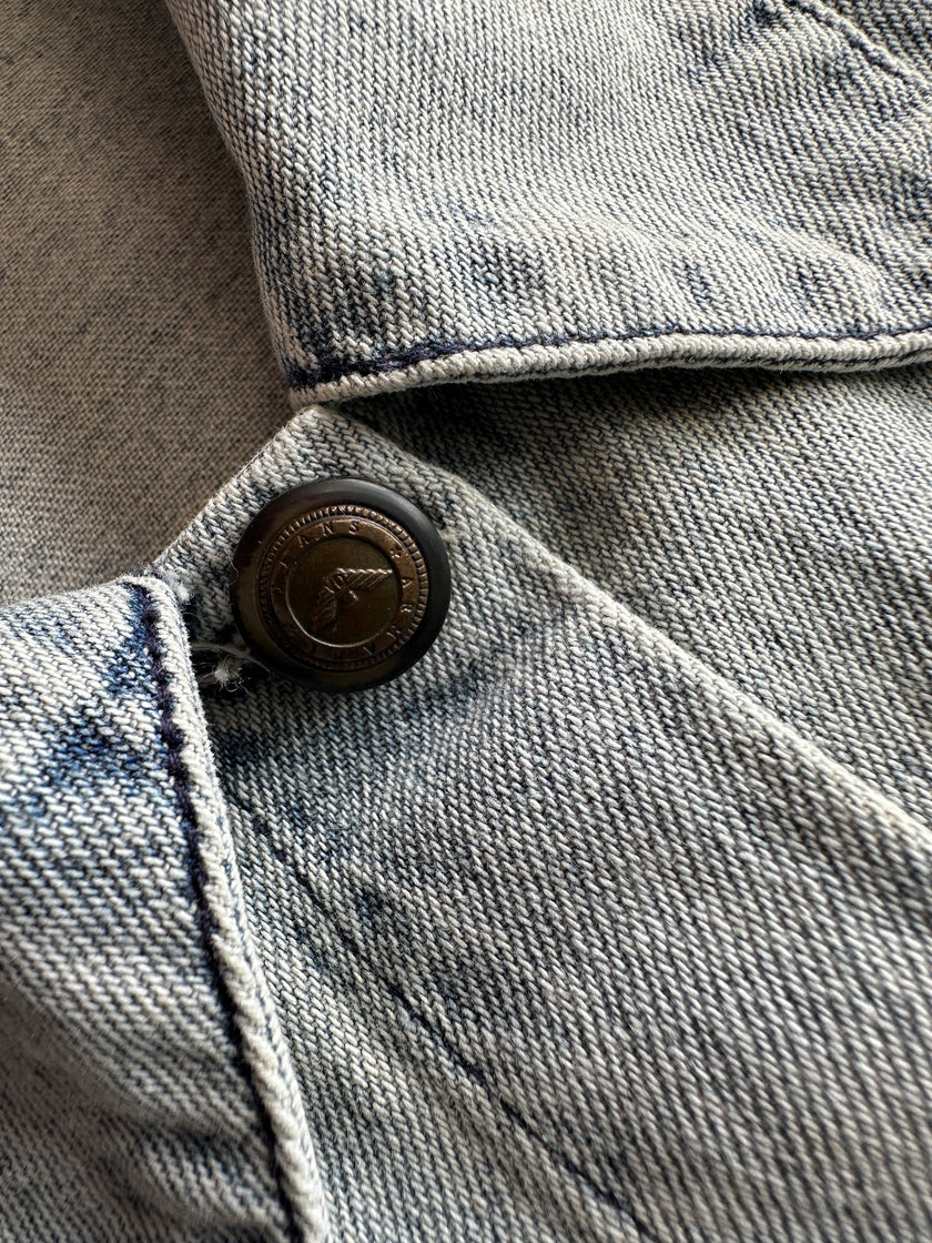 ARMANI JEANS - 1980s HALF SLEEVE DENIM SHIRT