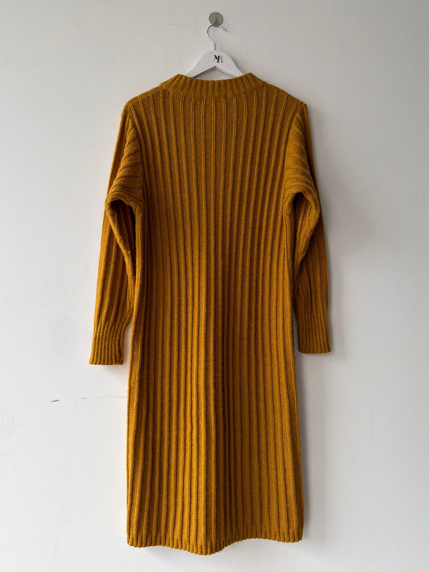 ISSEY MIYAKE - 1970s CHUNKY KNIT CREW NECK DRESS