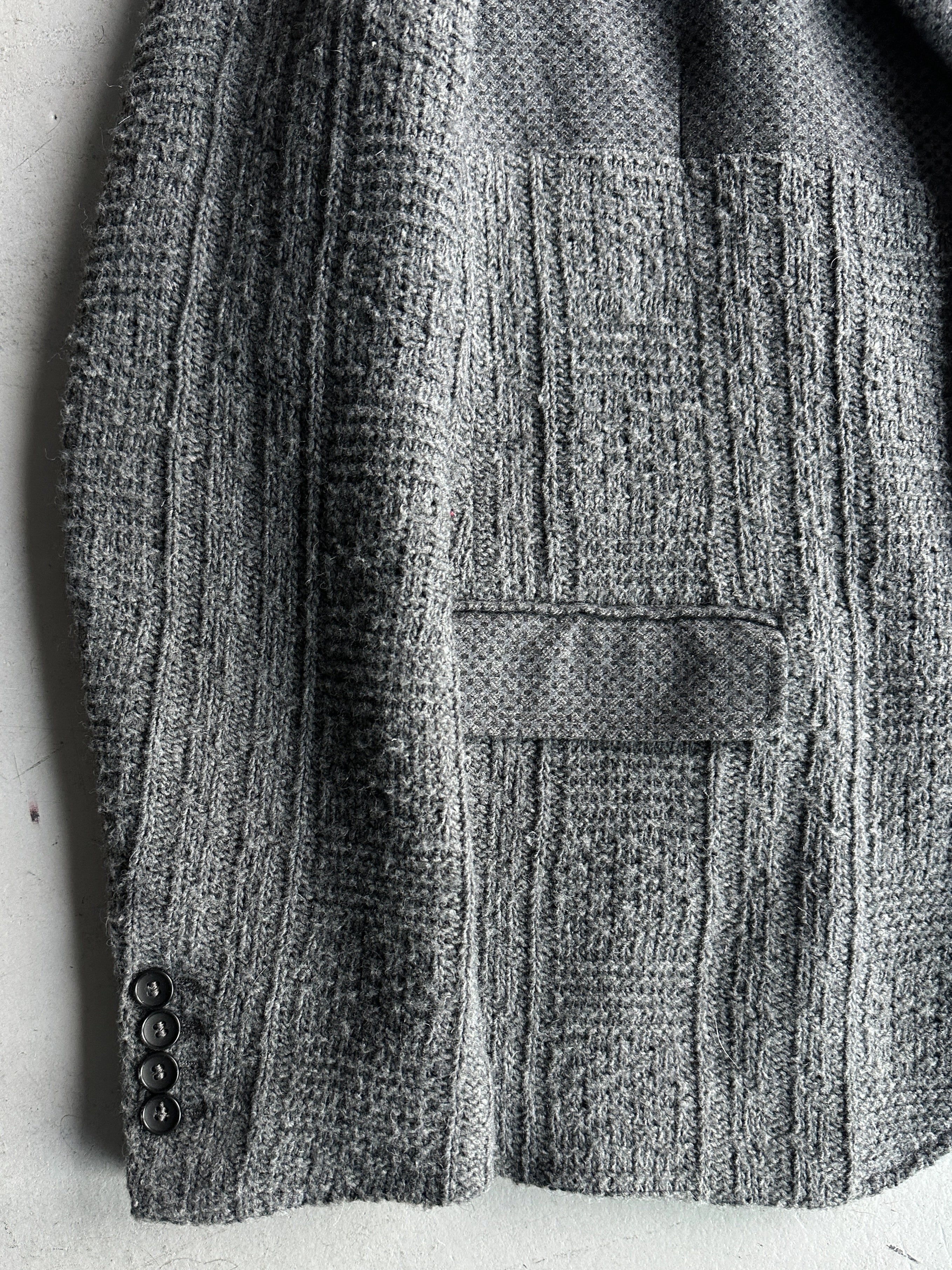 DANIELE ALESSANDRINI - 2000s SLIM FIT BLAZER WITH REMOVABLE HOOD PANEL