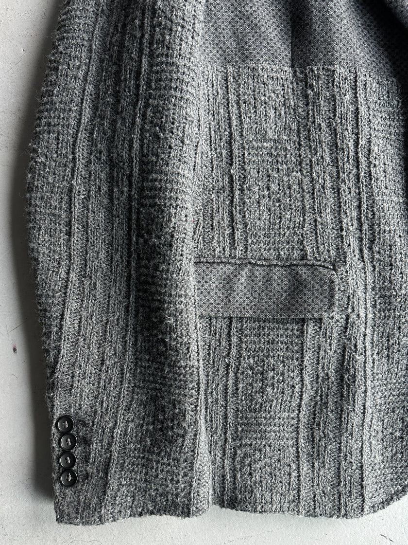 DANIELE ALESSANDRINI - 2000s SLIM FIT BLAZER WITH REMOVABLE HOOD PANEL