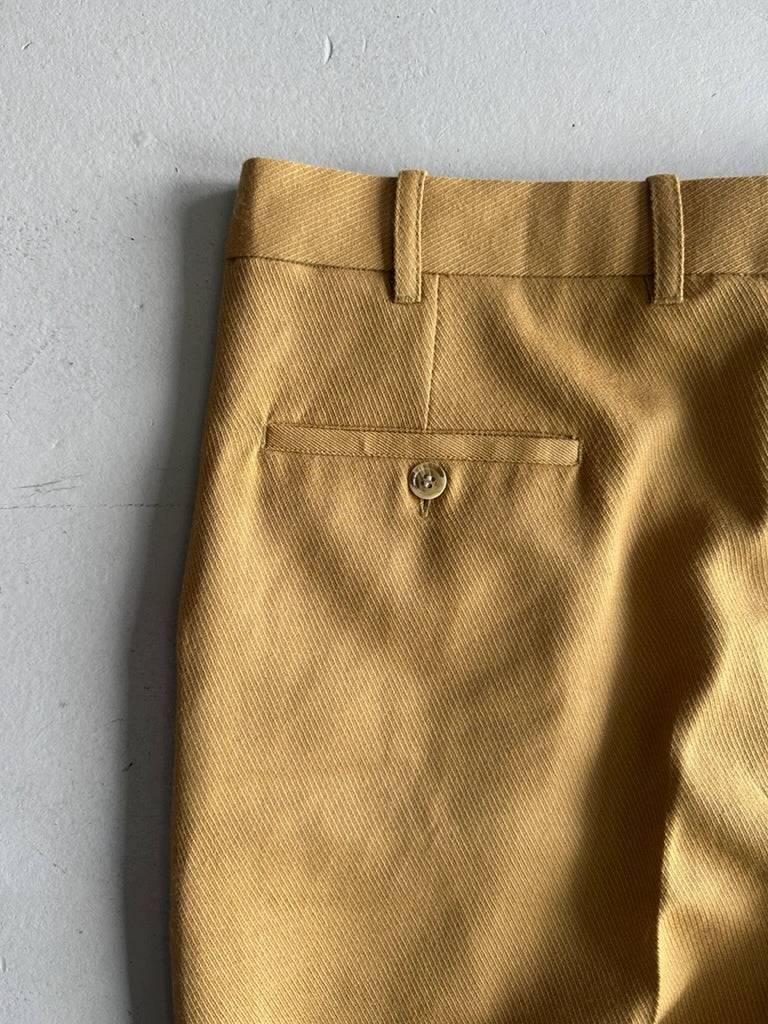 1990s FRONT PLEATS TAILORED TROUSERS WITH TURN UP HEMS