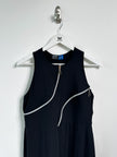 CLAUDE MONTANA - early 2000s JERSEY DRESS WITH ZIP DETAILING