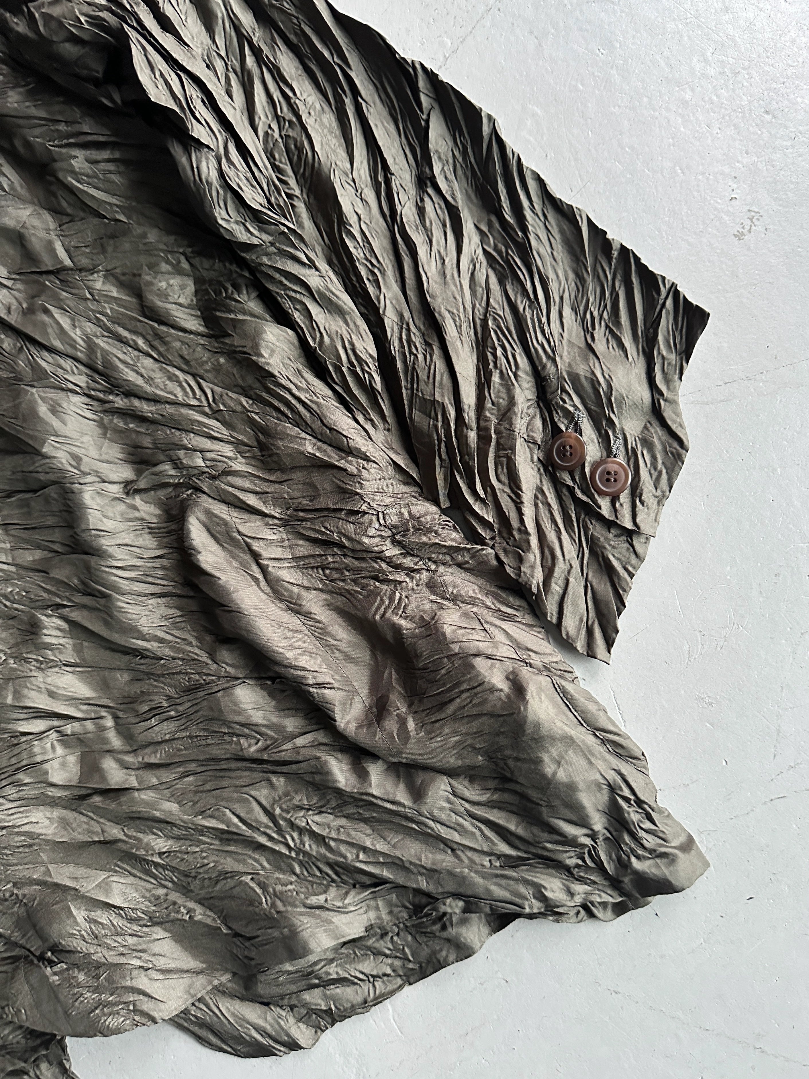 ISSEY MIYAKE MEN - F/W 1996 ASYMMETRIC CRINKLED SHIRT