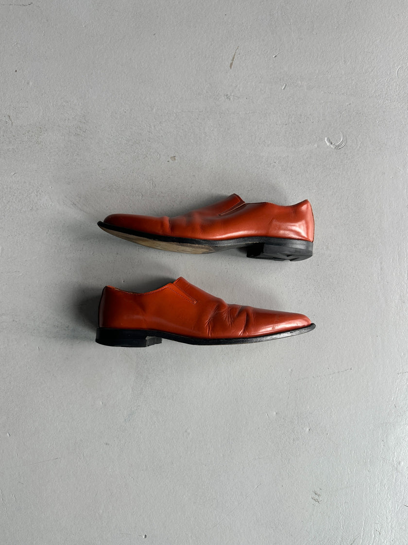 COMME DES GARÇONS - 1990s LEATHER POINTED SLIP ON SHOES