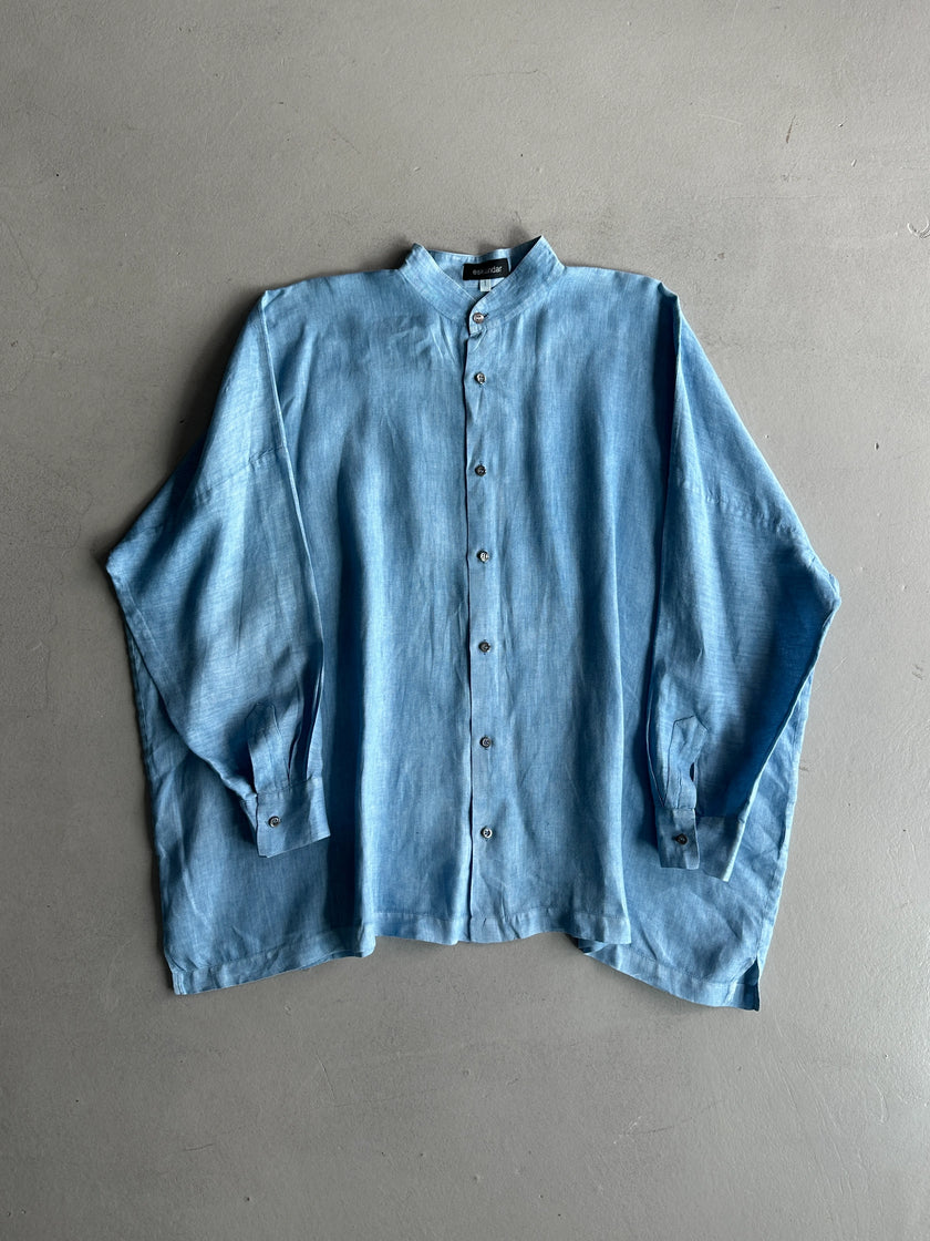 ESKANDAR - 1990s LONG SLEEVE OVERSIZED LINEN SHIRT