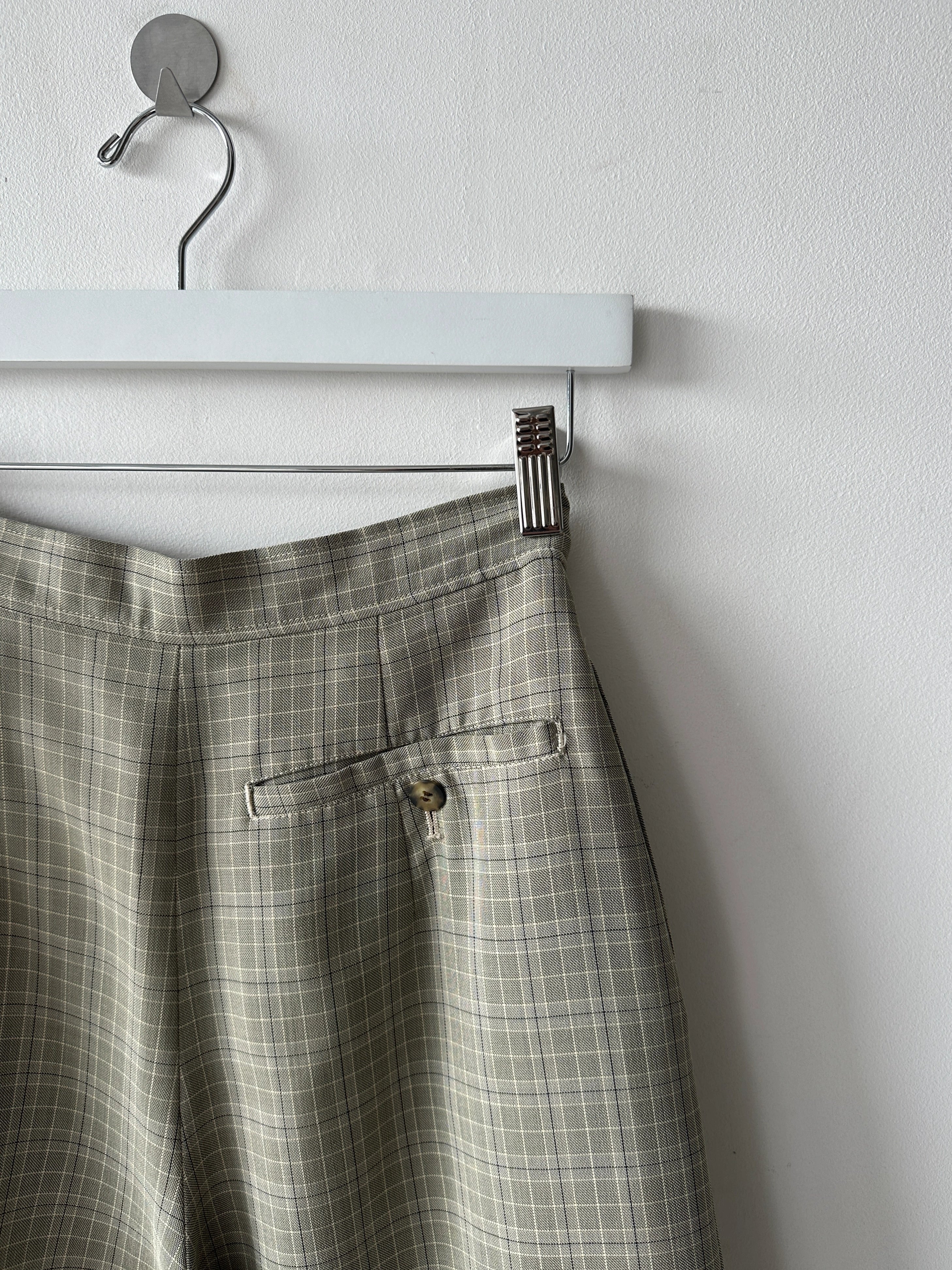 BALENCIAGA - 1990s CHECKED SKIRT PANTS