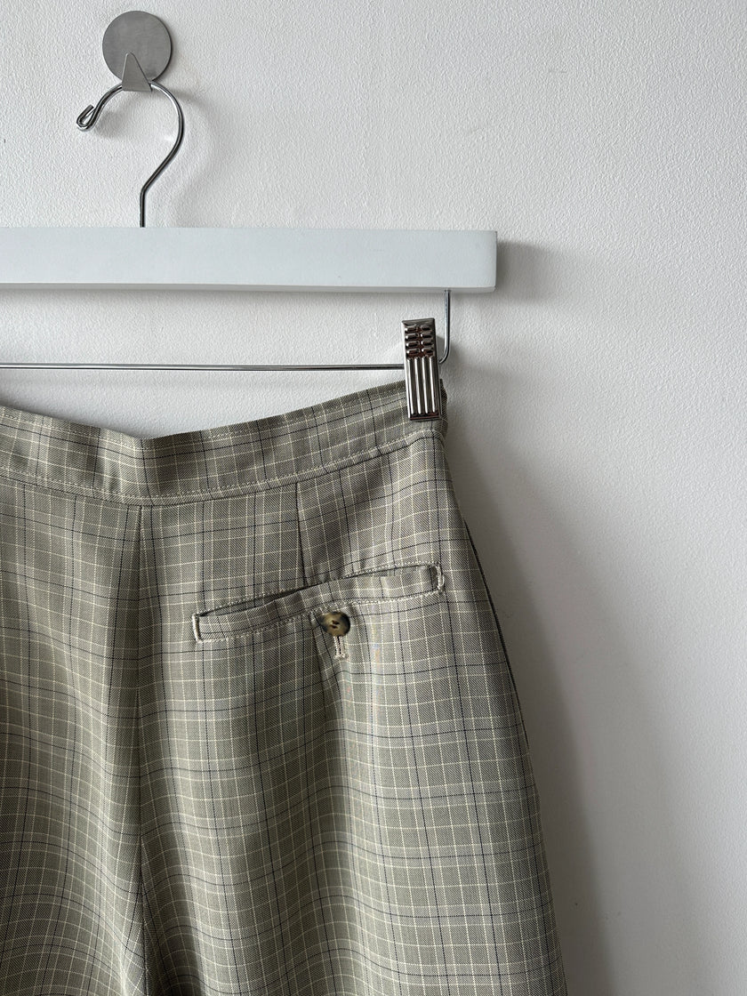 BALENCIAGA - 1990s CHECKED SKIRT PANTS