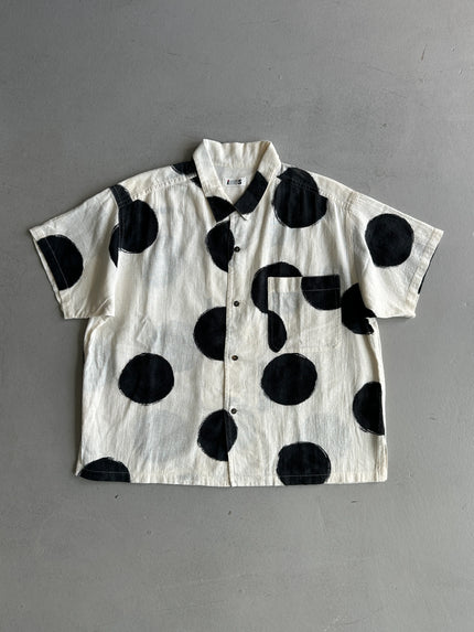 ISSEY MIYAKE IS - 1980s CROP FIT LINEN SHIRT