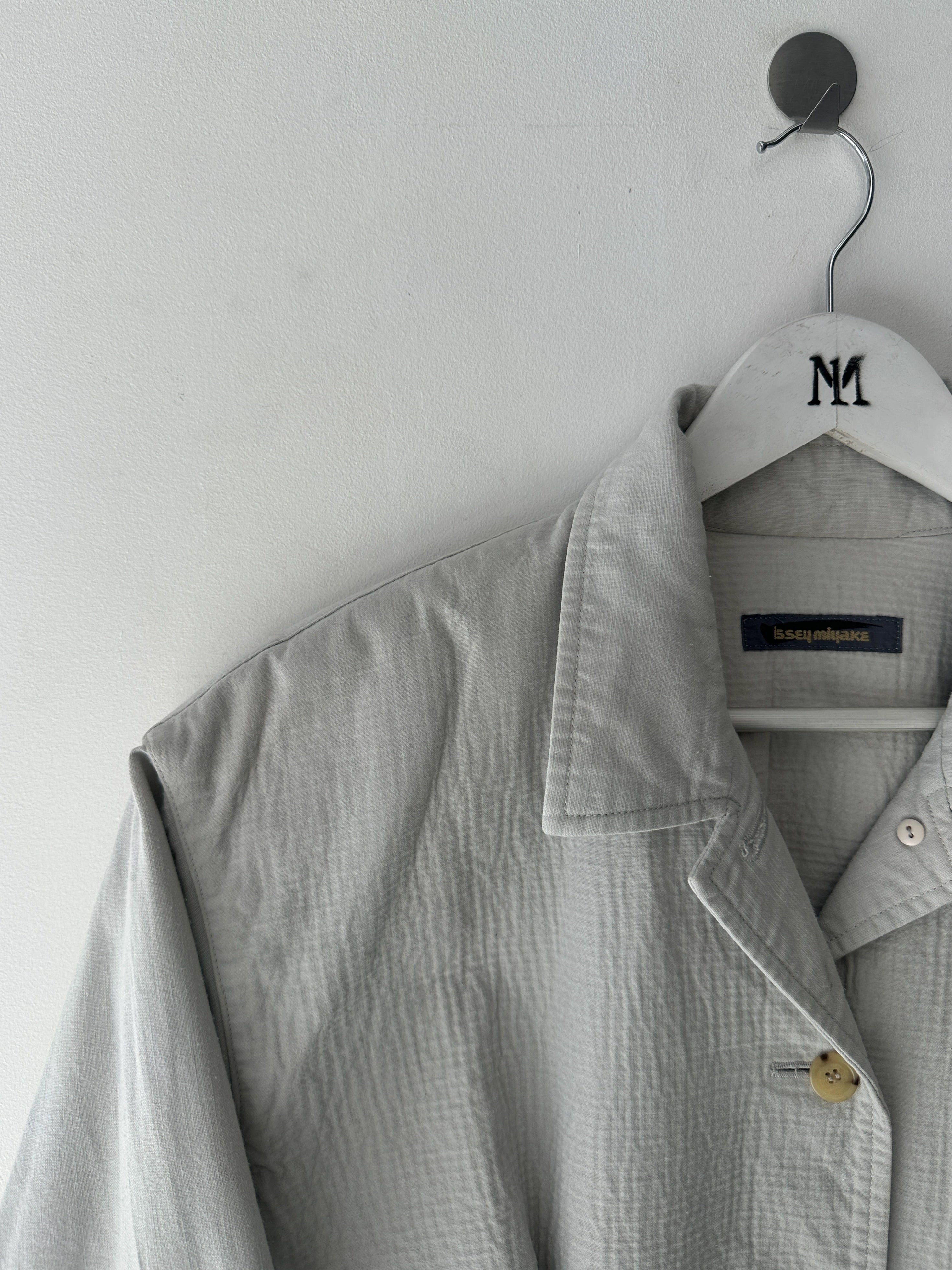 ISSEY MIYAKE - 1980s TEXTURED COTTON BOMBER JACKET