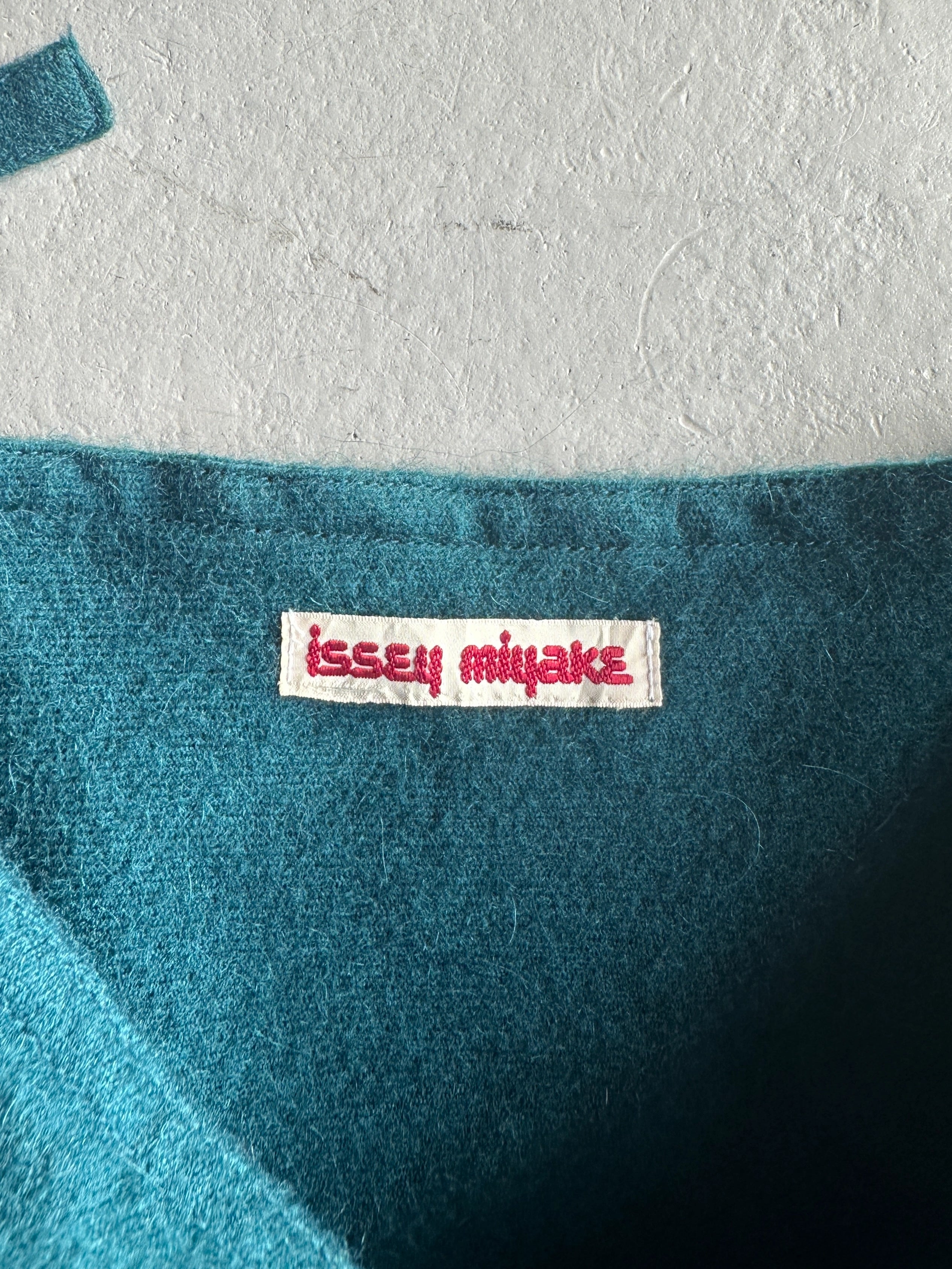 ISSEY MIYAKE -  1970s WOOL ASYMMETRIC WRAP SKIRT