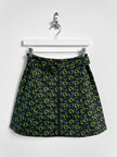 PRADA - S/S 2008 SILK MINI SKIRT WITH FRONT ZIP AND WAIST BELT