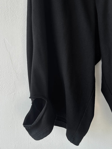 YOHJI YAMAMOTO - S/S 2025 TRACK SHORTS WITH CUT OUT DETAILS AT HEM
