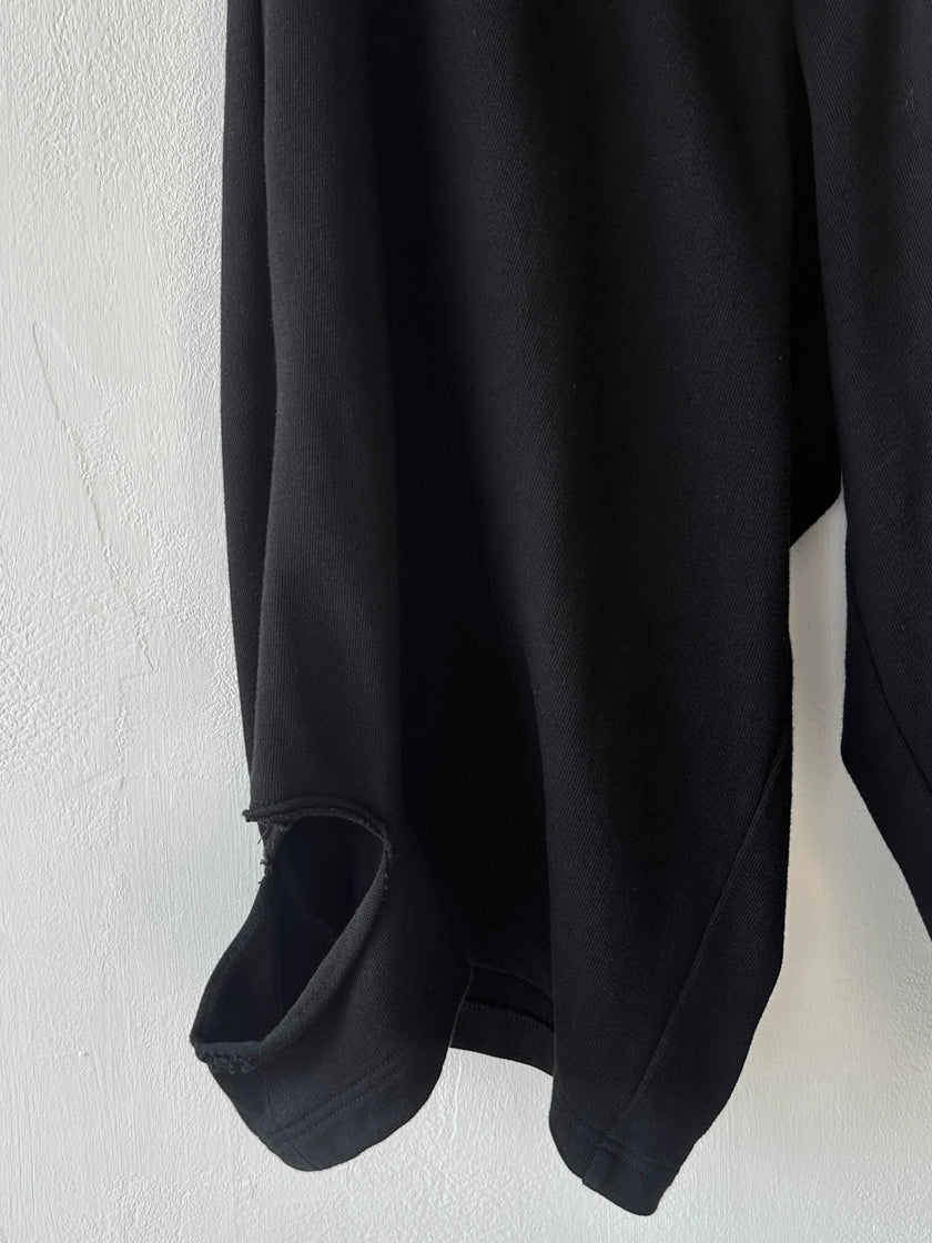 YOHJI YAMAMOTO - S/S 2025 TRACK SHORTS WITH CUT OUT DETAILS AT HEM