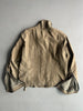 EMPORIO ARMANI - A/W 2011 ASYMMETRICAL ZIP FUNNEL NECK COLLAR CALF LEATHER JACKET