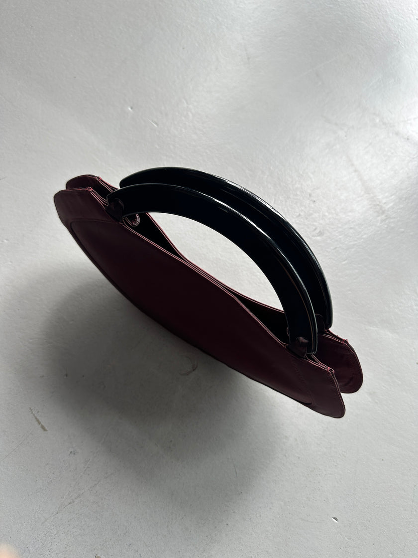 GIORGIO ARMANI -  1990s ORGANZA CRESCENT HANDBAG