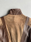1980s DROPPED SHOULDER LEATHER AND SUEDE BOMBER JACKET