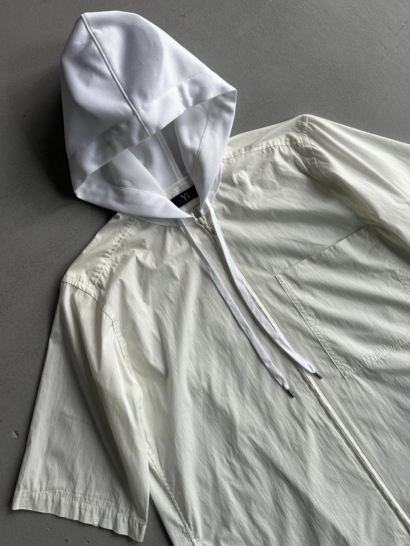 YOHJI YAMAMOTO Y's - S/S 1995 ASYMMETRICAL ZIP UP HOODED SHIRT