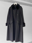 YOHJI YAMAMOTO NOIR - A/W 1996 DOUBLE BREASTED LONG FUR COAT