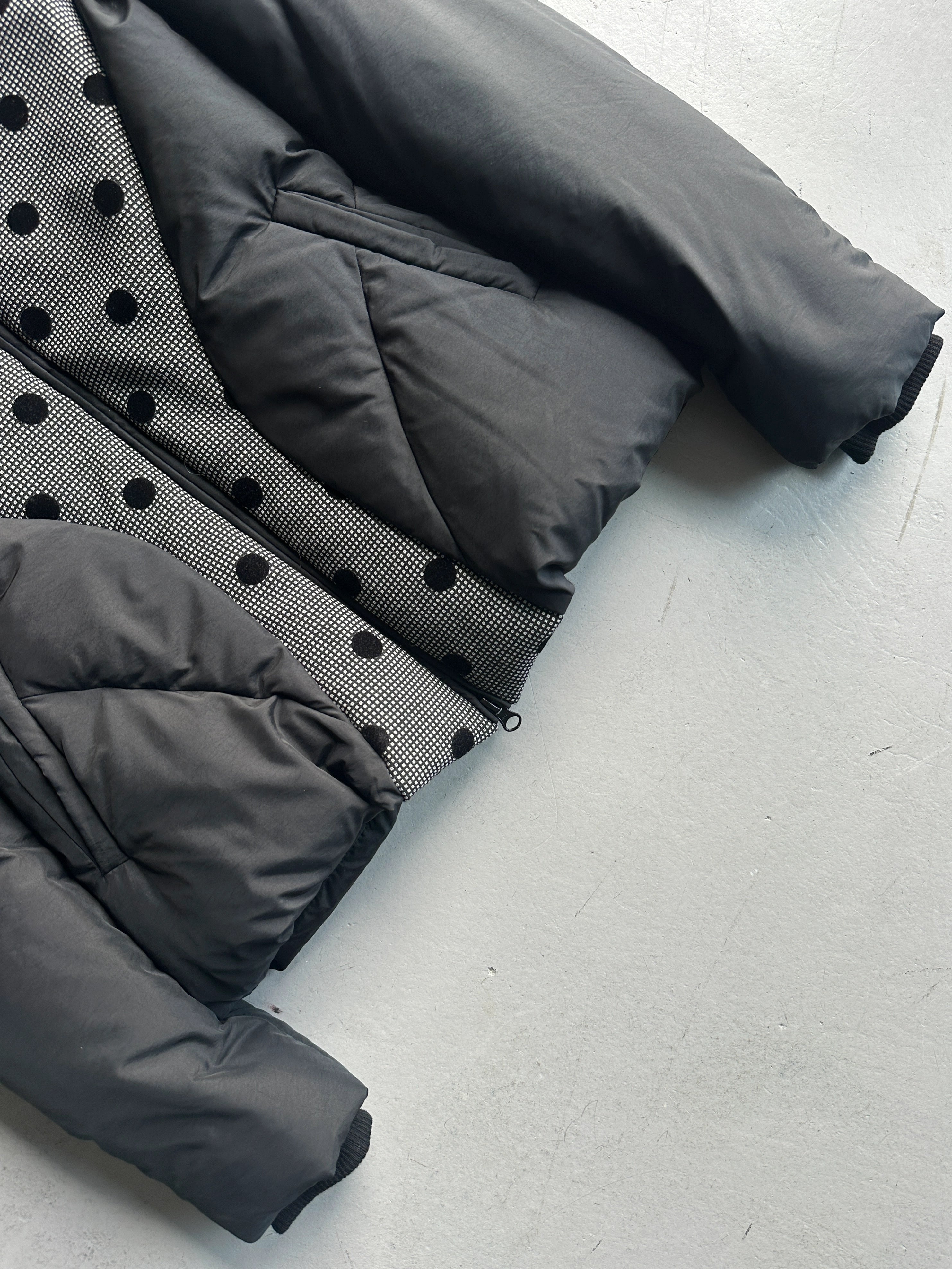 ANTONIO MARRAS - early 2000s PADDED JACKET WITH FLOCKED DOT DETAILING