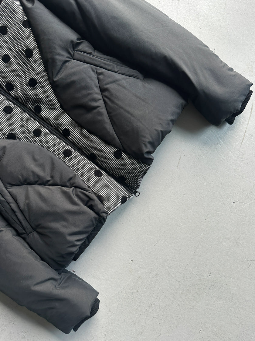 ANTONIO MARRAS - early 2000s PADDED JACKET WITH FLOCKED DOT DETAILING