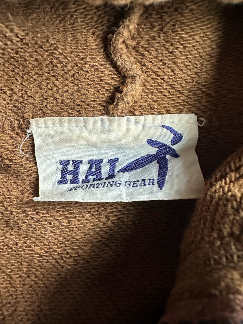 ISSEY MIYAKE HAI SPORTING GEAR - 1980s ZIPPED HOODED SWEATER