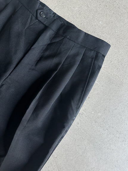 YVES SAINT LAURENT - 1980s FRONT PLEATS TAILORED TROUSERS