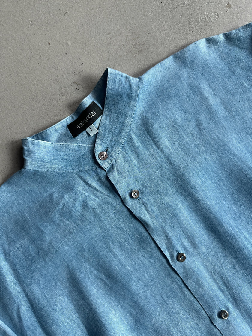 ESKANDAR - 1990s LONG SLEEVE OVERSIZED LINEN SHIRT
