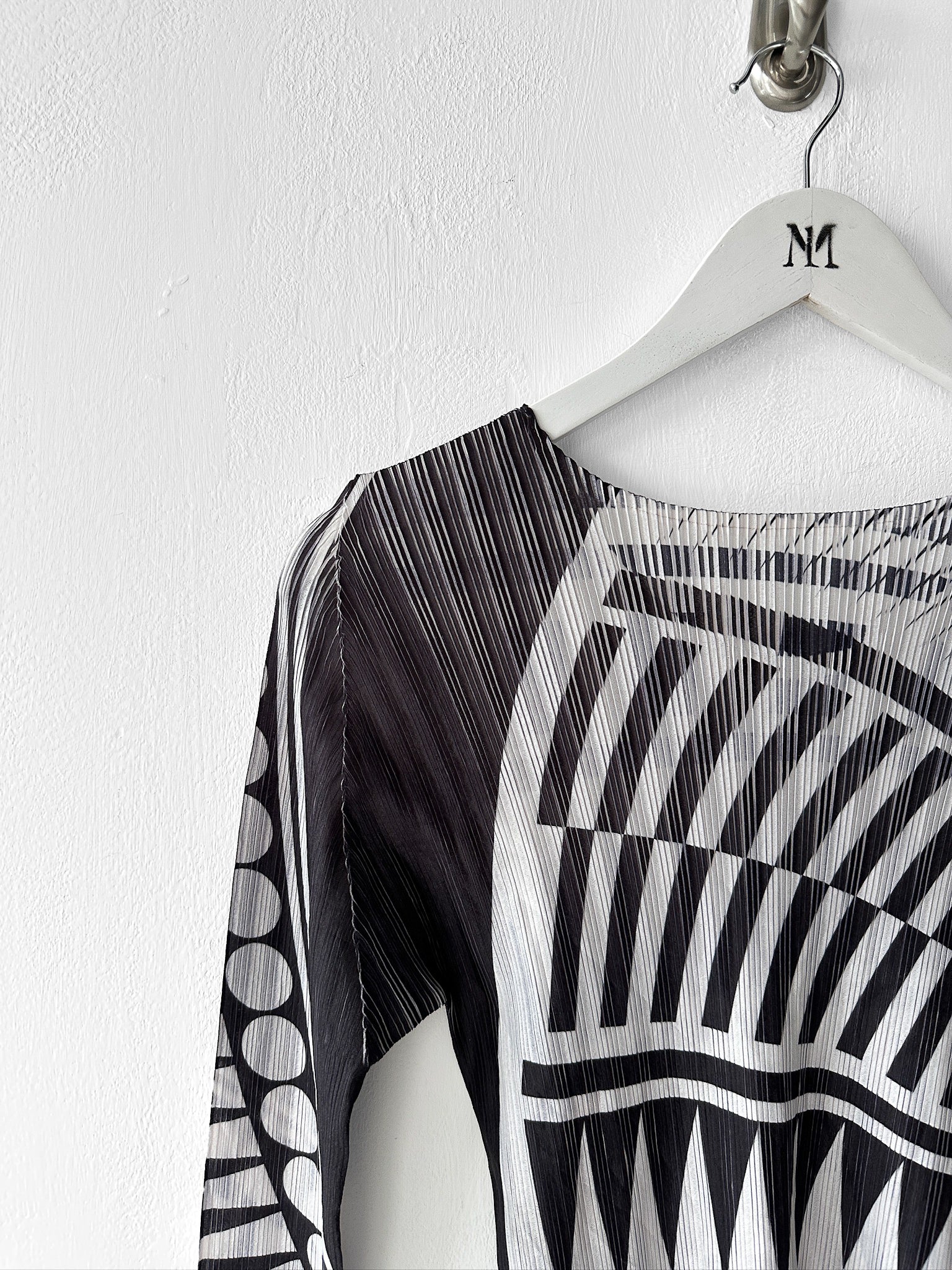 ISSEY MIYAKE - S/S 2015 GEOMETRIC PRINT LONG SLEEVE TOP