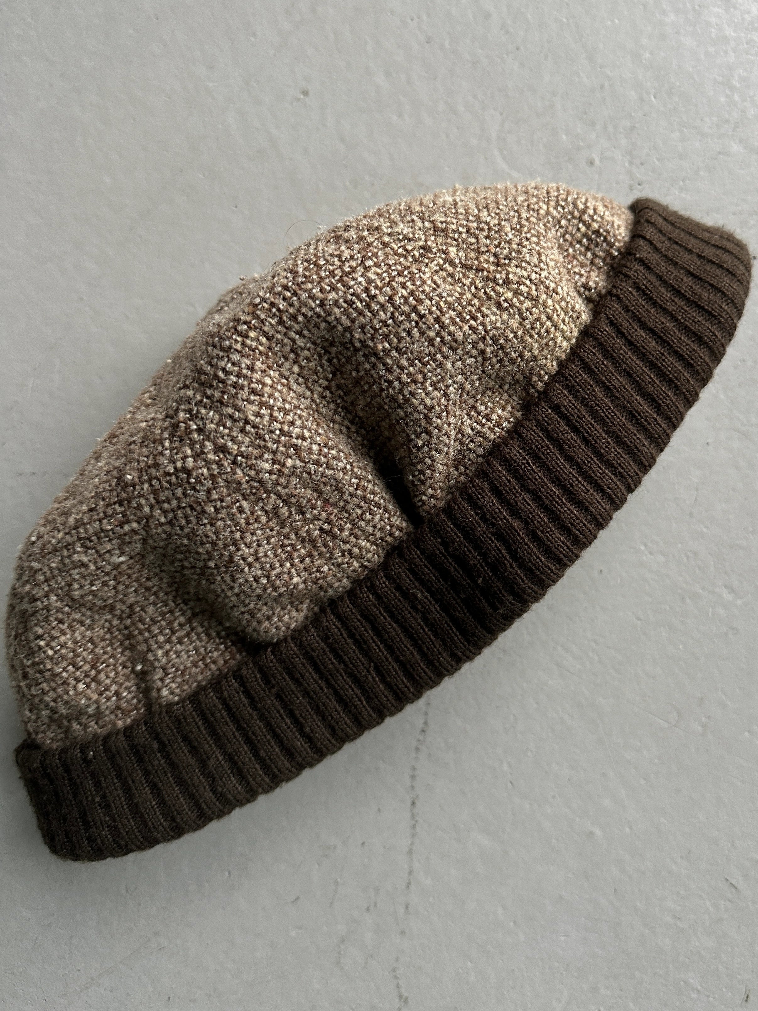 ARMANI JEANS - 1990s TWEED BEANIE HAT