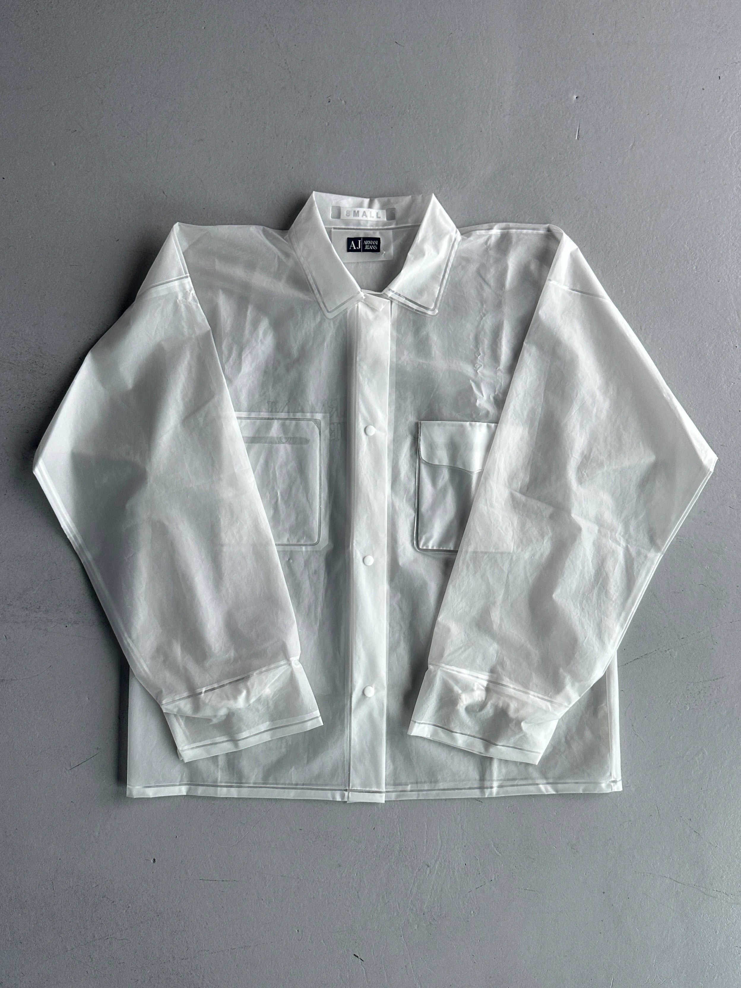ARMANI JEANS - 2000s SAMPLE SEMI TRANSLUCENT SHACKET