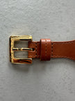 MOSCHINO - late 1980s PERFORATED LEATHER WIDE WAIST BELT