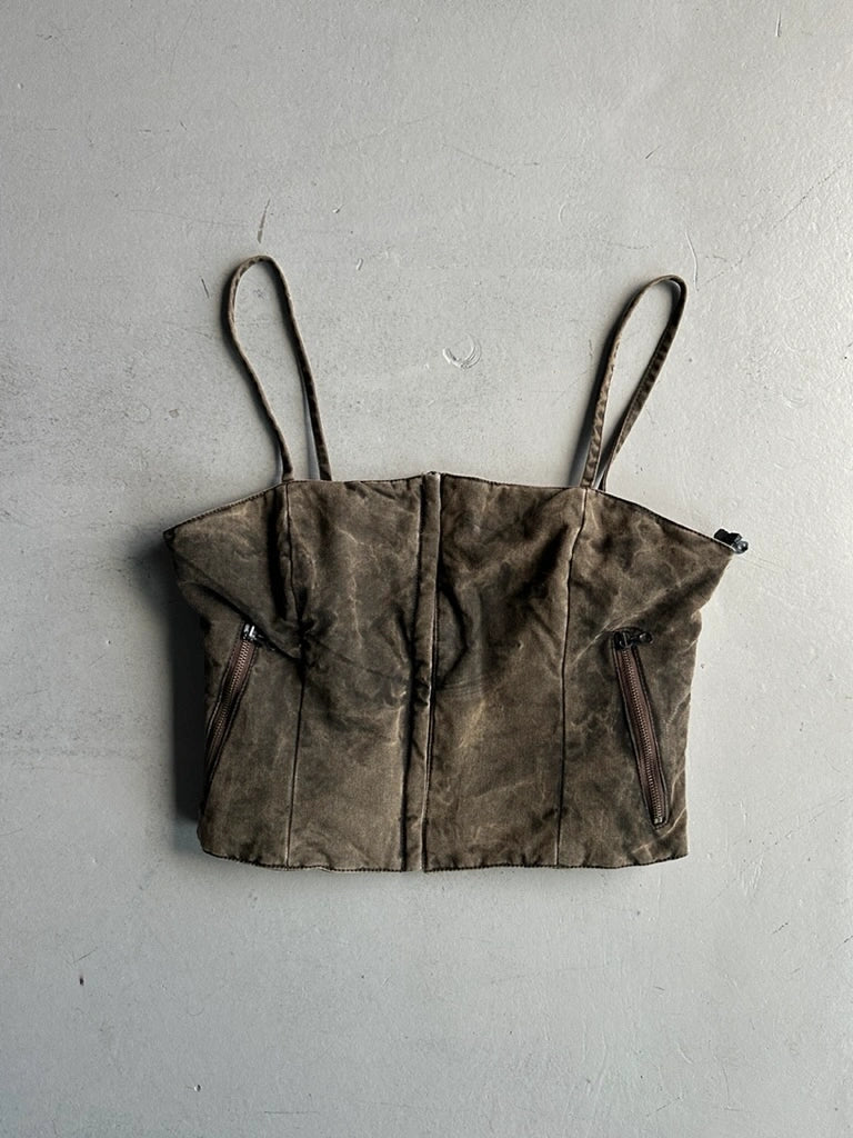 ITALIAN LABEL early 2000s CONVERTIBLE CORSET STYLE JACKET