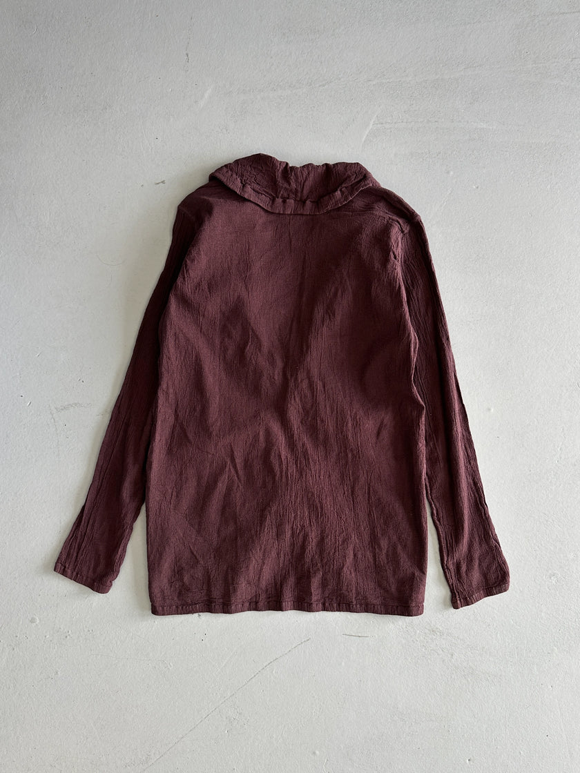 ISSEY MIYAKE ME - S/S 2004 RUCHED FRONT LONG SLEEVE TOP