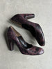 MIU MIU - 1990s SNAKE PRINT SQUARE TOE PUMPS