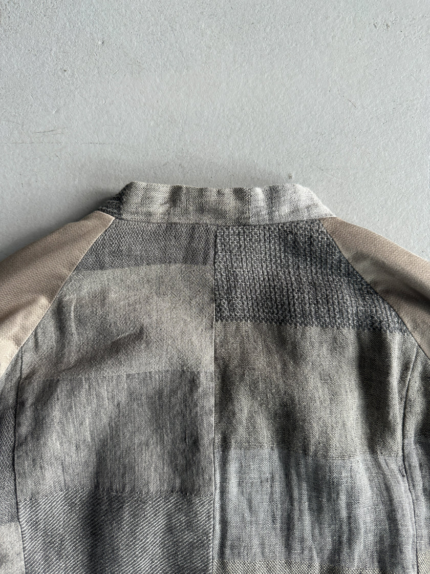 DIESEL - 2000s LINEN ZIPPED JACKET