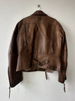 GIANFRANCO FERRÉ - early 2000s ASYMMETRICAL FRONT LEATHER BIKER JACKET