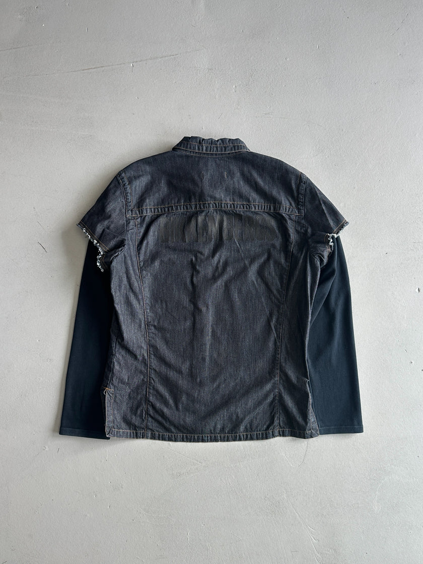 BIKKEMBERGS - 2000s LAYERED DENIM SHIRT