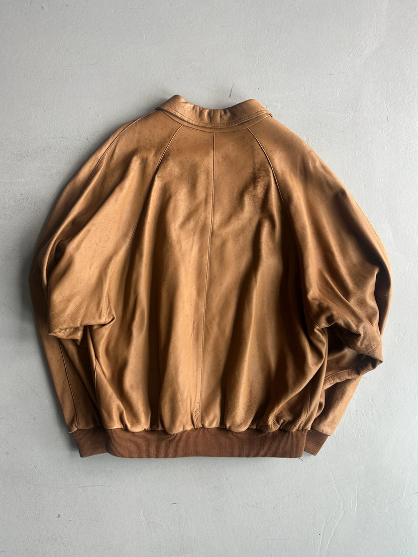 LOEWE - 1990s SOFT LEATHER BOMBER JACKET